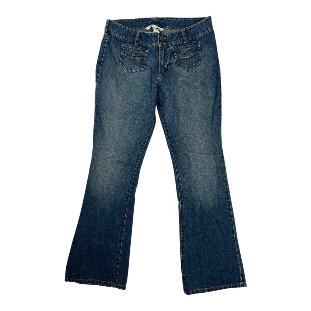 Vintage Abercrombie & Fitch Bootcut Jeans Womens 10 Blue Medium Wash Denim Y2K